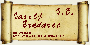 Vasilj Bradarić vizit kartica